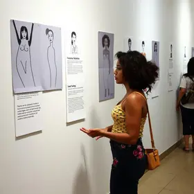 exposição sobre violência contra a mulher