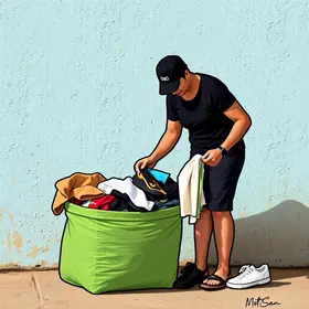 coleta de roupas e calçados pós-consumo